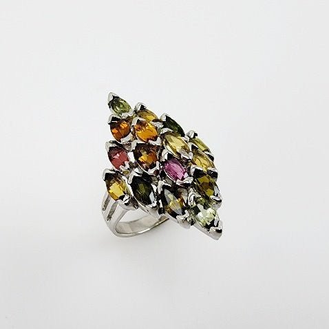 Anillo de Turmalina multicolores - Anillos