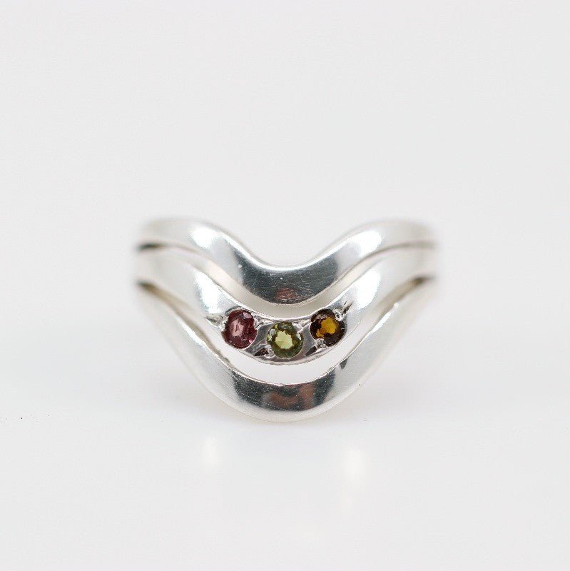 Anillo de Turmalina multicolores - Anillos