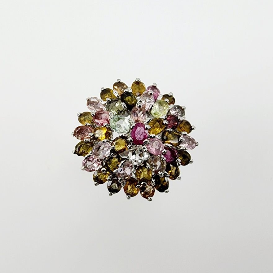 Anillo de Turmalina multicolores - Anillos