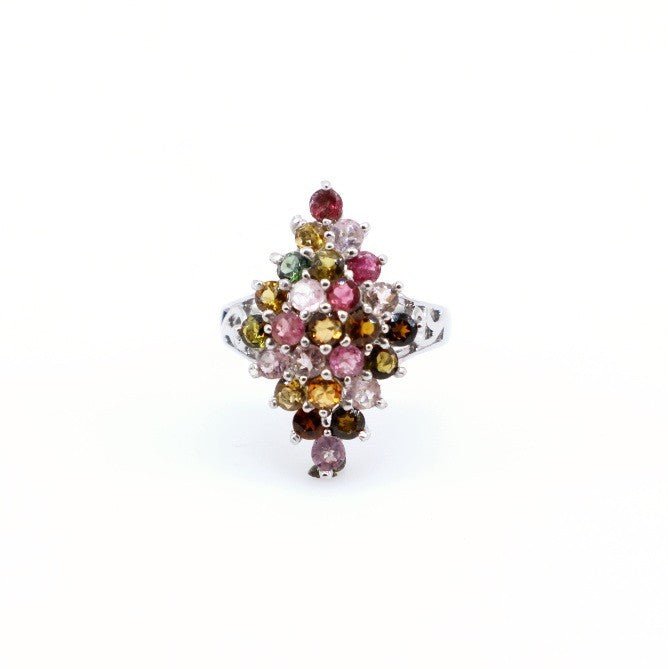 Anillo de Turmalina multicolores - Anillos