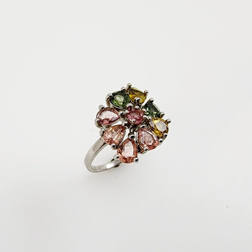 Anillo de Turmalina multicolores - Anillos