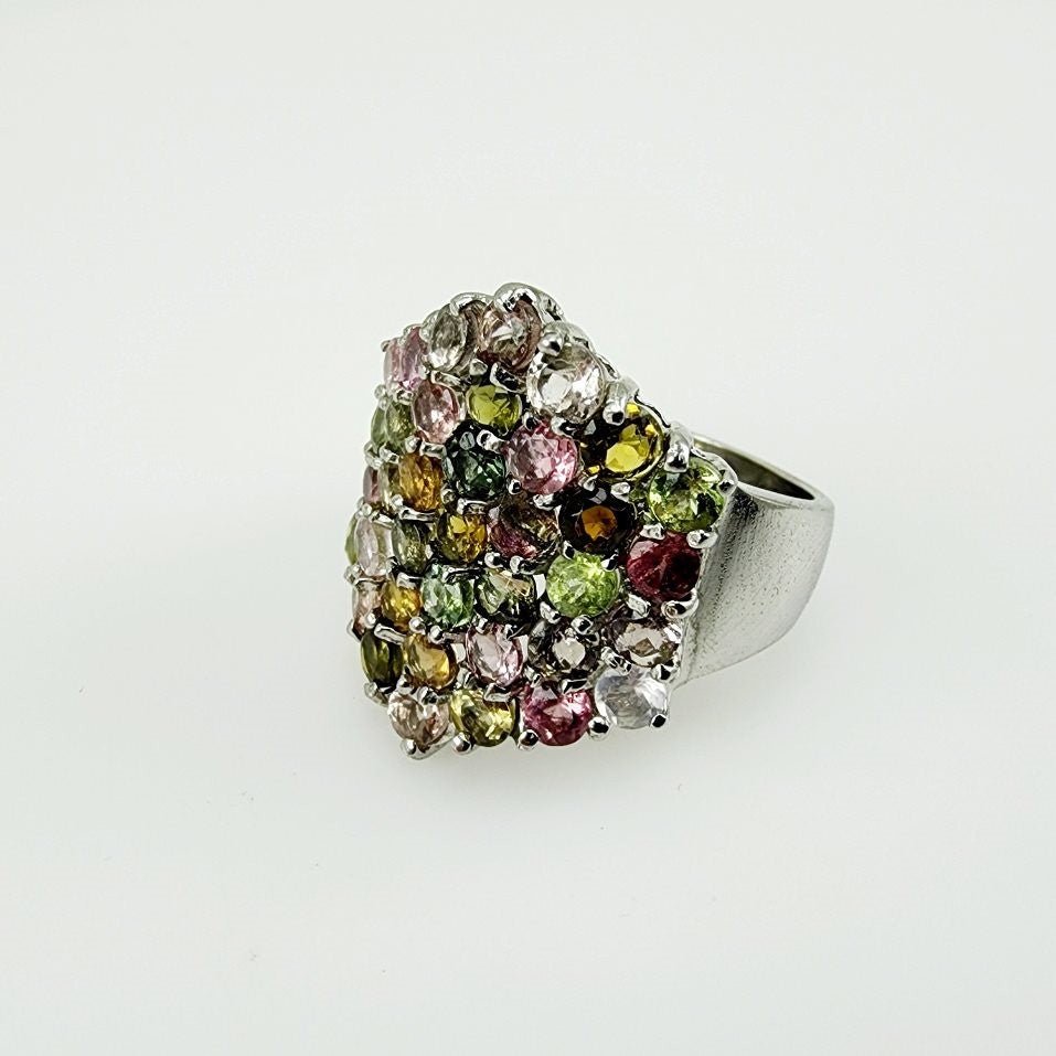 Anillo de Turmalina multicolores - Anillos