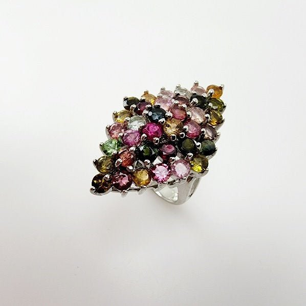 Anillo de Turmalina multicolores - Anillos