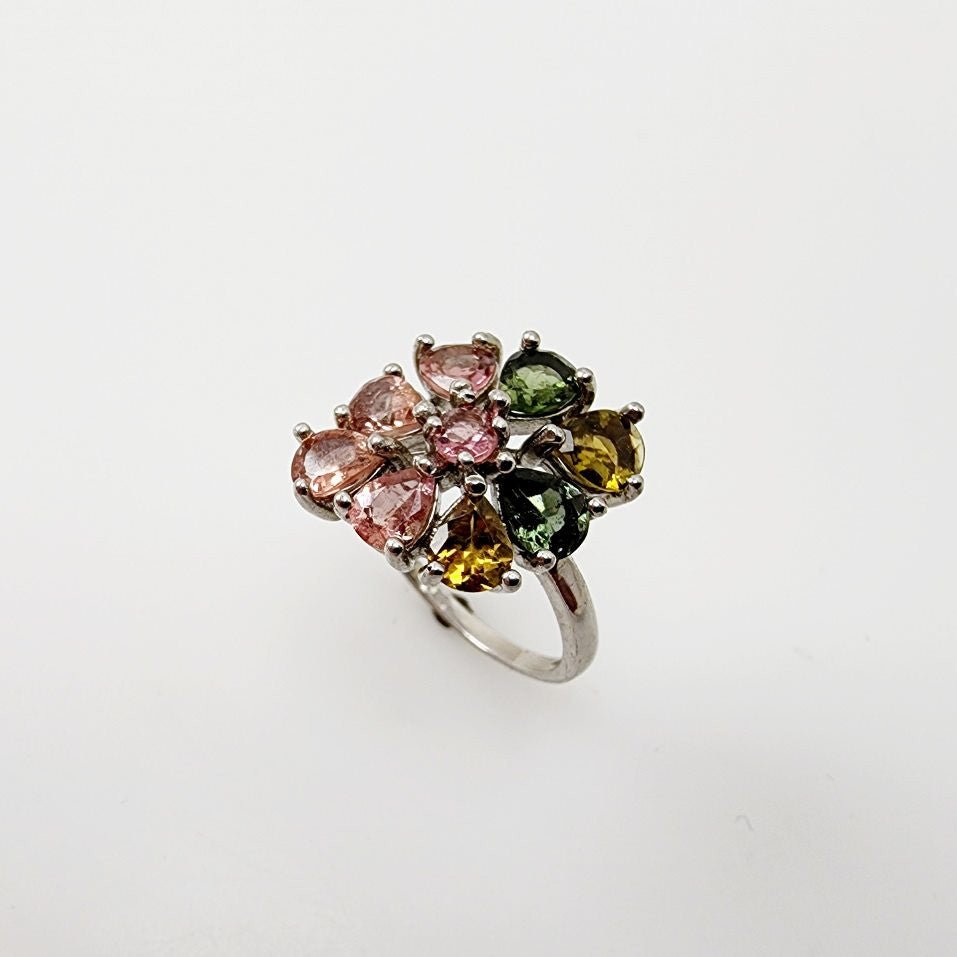 Anillo de Turmalina multicolores - Anillos