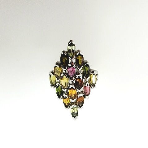 Anillo de Turmalina multicolores - Anillos