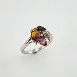 Anillo de Turmalina multicolores y cubic zirconia - Anillos