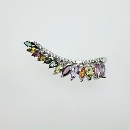 Anillo de Turmalina multicolores y cubic zirconia - Anillos