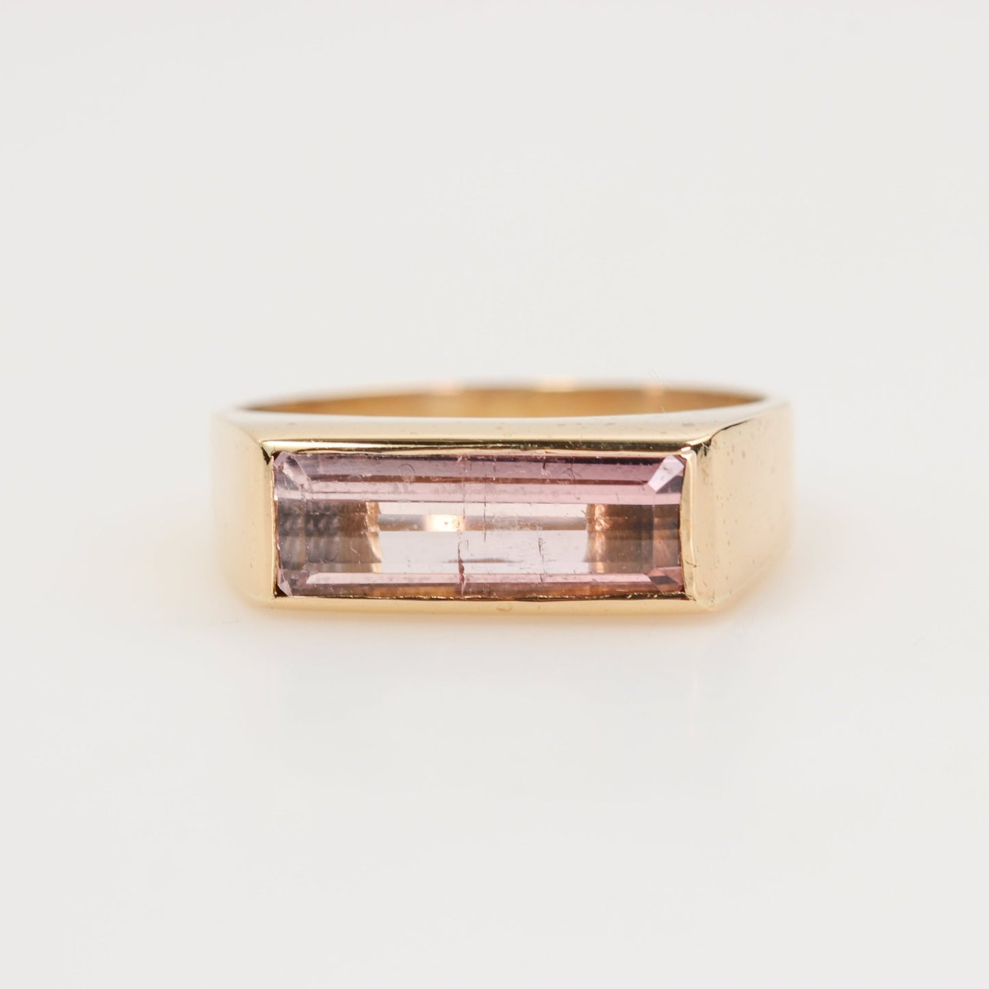 Anillo de Turmalina Rosa talla 20 en Oro 18k - Joyería de autor