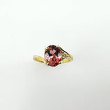 Anillo de Turmalina Rosa y Diamante en oro 18 - Anillos