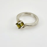 Anillo de Turmalina Verde en Plata 950 Talla 14 - Anillos