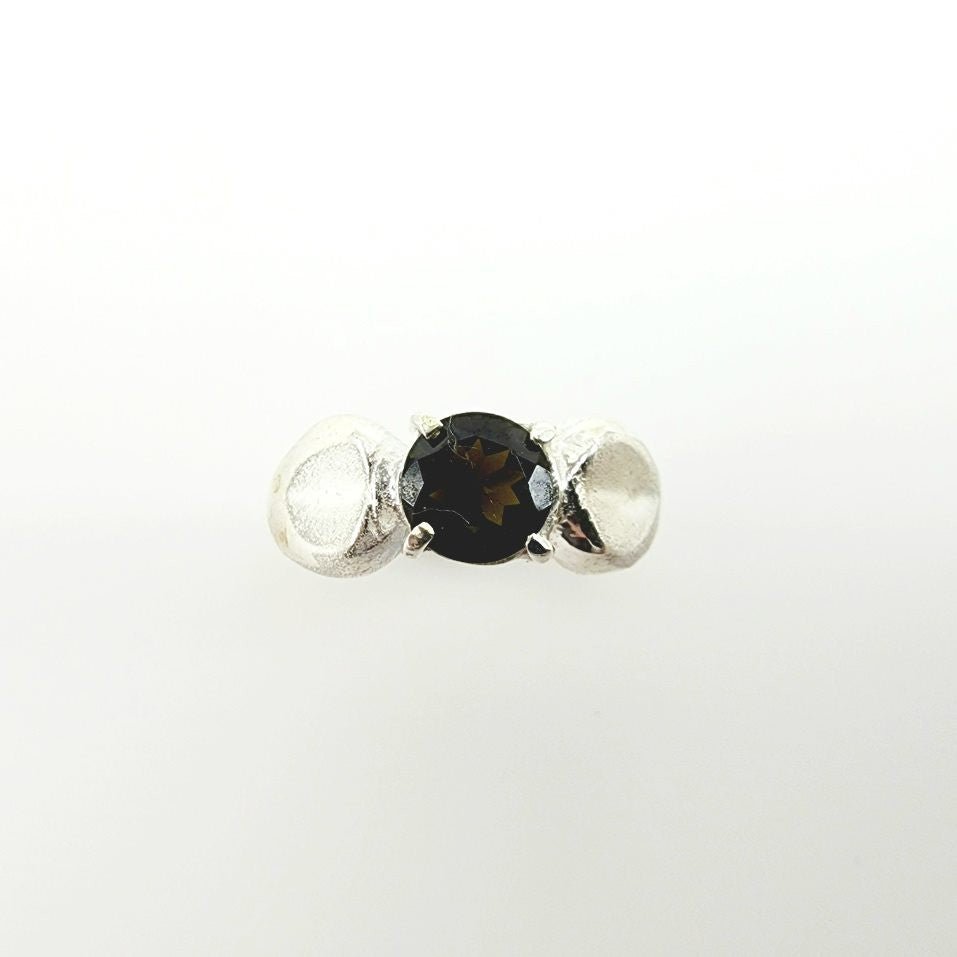 Anillo de Turmalina Verde Ondulado en Plata 950 T17 - Anillos
