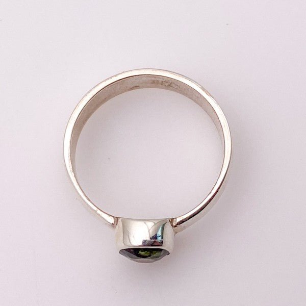 Anillo de Turmalina Verde en Plata 950 Talla Nº 15 - Anillos