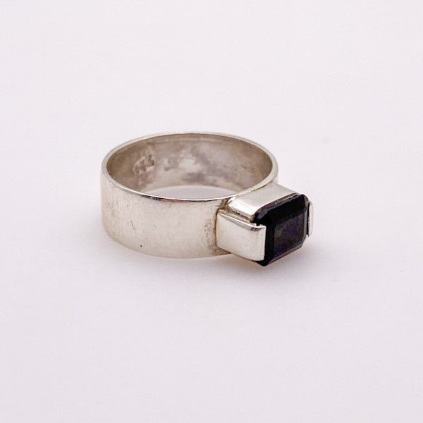 Anillo de Turmalina Verde en Plata 950 Talla 16 - Anillos
