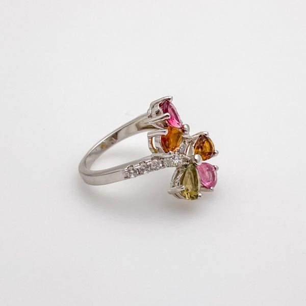 Anillo de Turmalina y cubic zirconia - Anillos