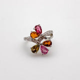 Anillo de Turmalina y cubic zirconia - Anillos