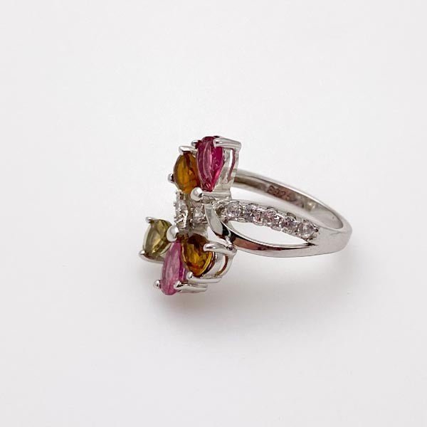 Anillo de Turmalina y cubic zirconia - Anillos