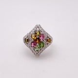 Anillo de Turmalinas multicolores - Anillos