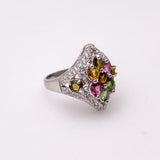 Anillo de Turmalinas multicolores - Anillos