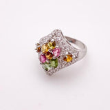 Anillo de Turmalinas multicolores - Anillos