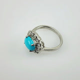 Anillo de Turquesa y cubic zirconia - Anillos
