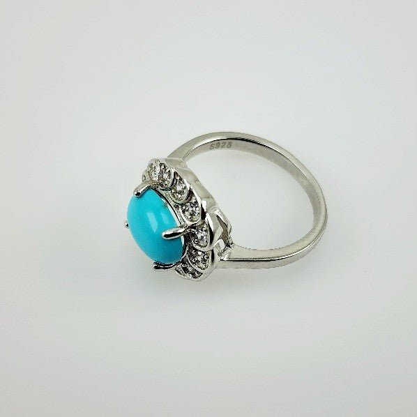 Anillo de Turquesa y cubic zirconia - Anillos