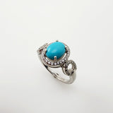Anillo de Turquesa y cubic zirconia - Anillos