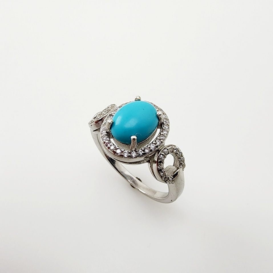 Anillo de Turquesa y cubic zirconia - Anillos
