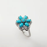 Anillo de Turquesa y cubic zirconia - Anillos