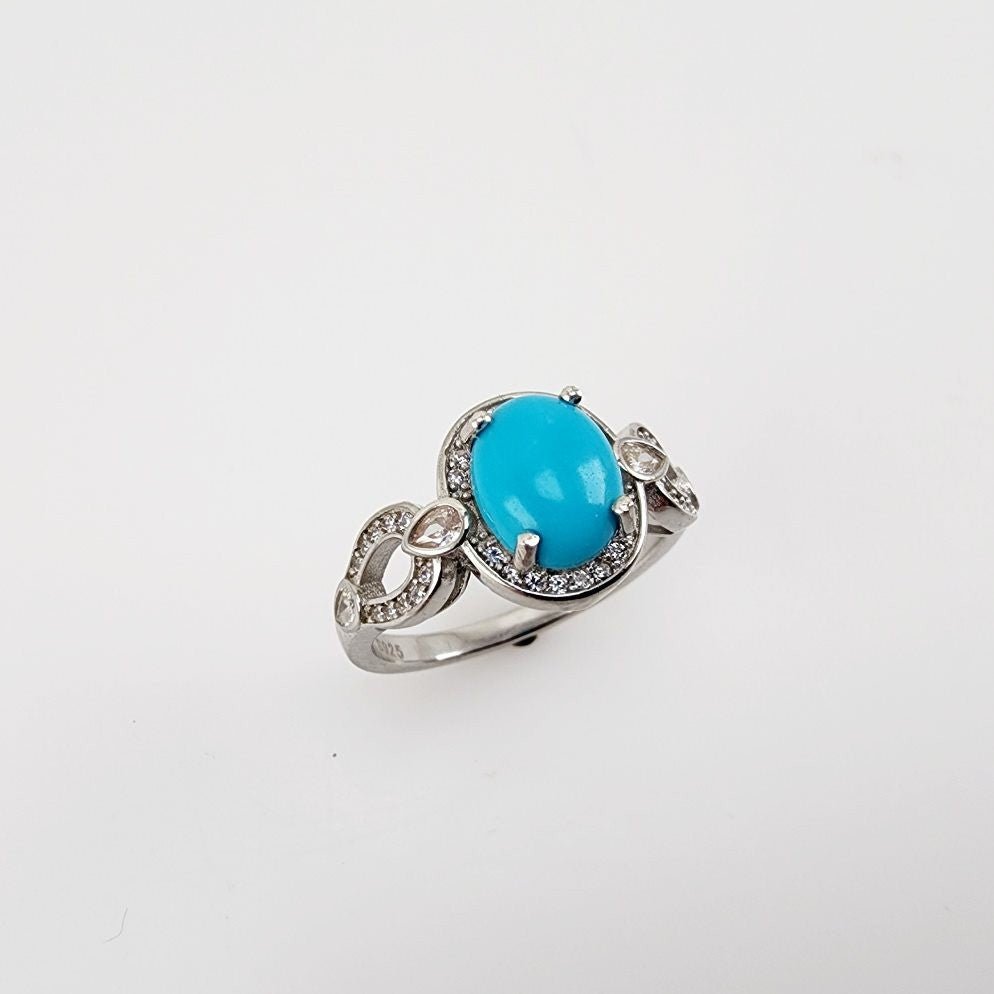 Anillo de Turquesa y cubic zirconia - Anillos