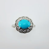 Anillo de Turquesa y cubic zirconia - Anillos