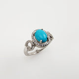 Anillo de Turquesa y cubic zirconia - Anillos