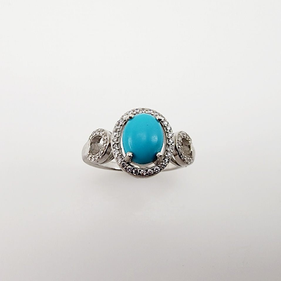 Anillo de Turquesa y cubic zirconia - Anillos
