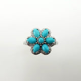 Anillo de Turquesa y cubic zirconia - Anillos