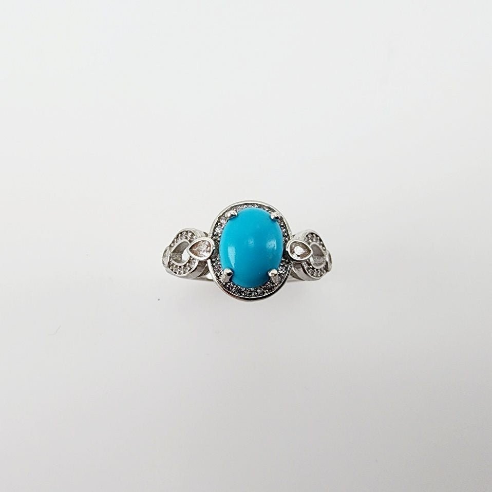 Anillo de Turquesa y cubic zirconia - Anillos