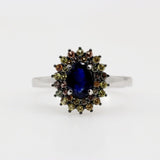 Anillo de Zafiro azul y amarillo - Anillos