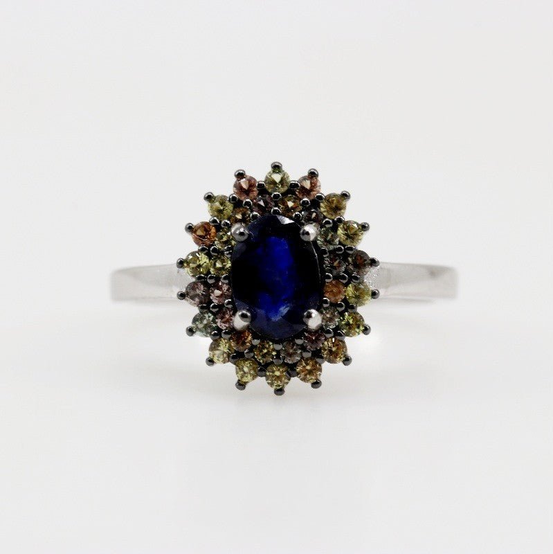 Anillo de Zafiro azul y amarillo - Anillos