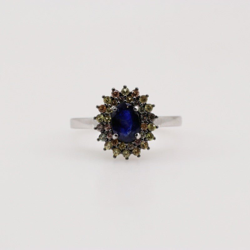 Anillo de Zafiro azul y amarillo - Anillos