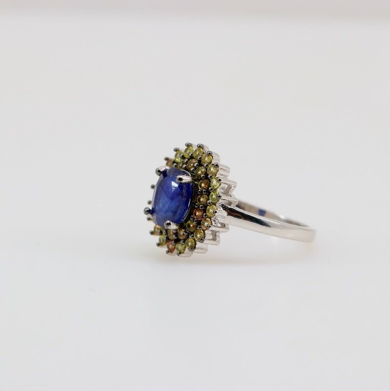 Anillo de Zafiro azul y amarillo - Anillos
