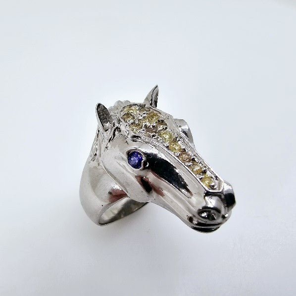 Anillo de Zafiro azul y amarillo - Anillos