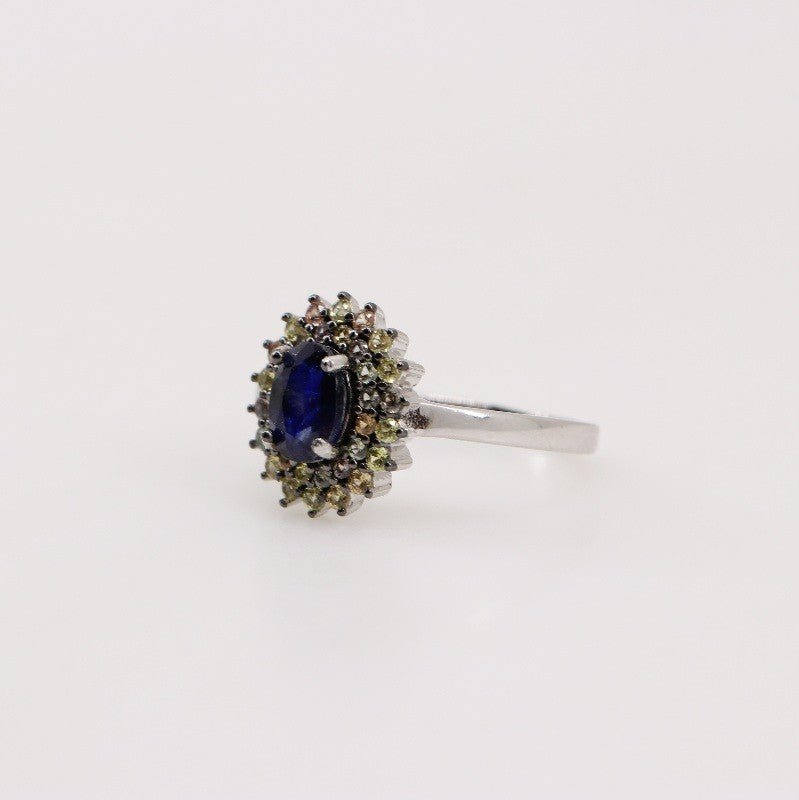 Anillo de Zafiro azul y amarillo - Anillos