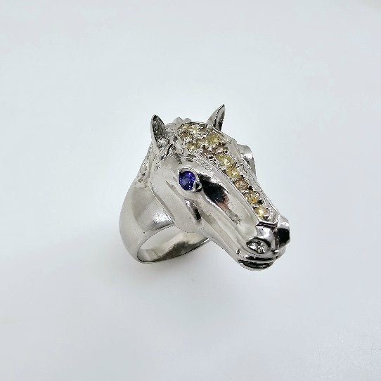 Anillo de Zafiro azul y amarillo - Anillos