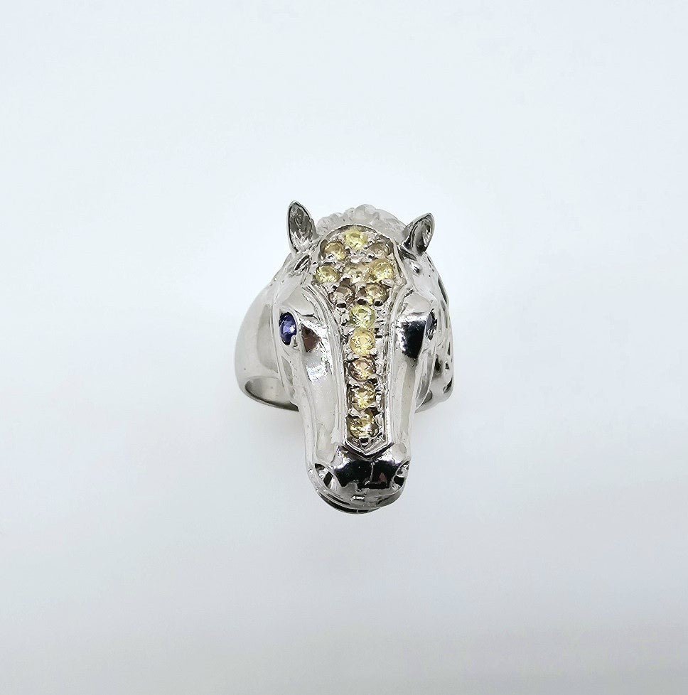 Anillo de Zafiro azul y amarillo - Anillos