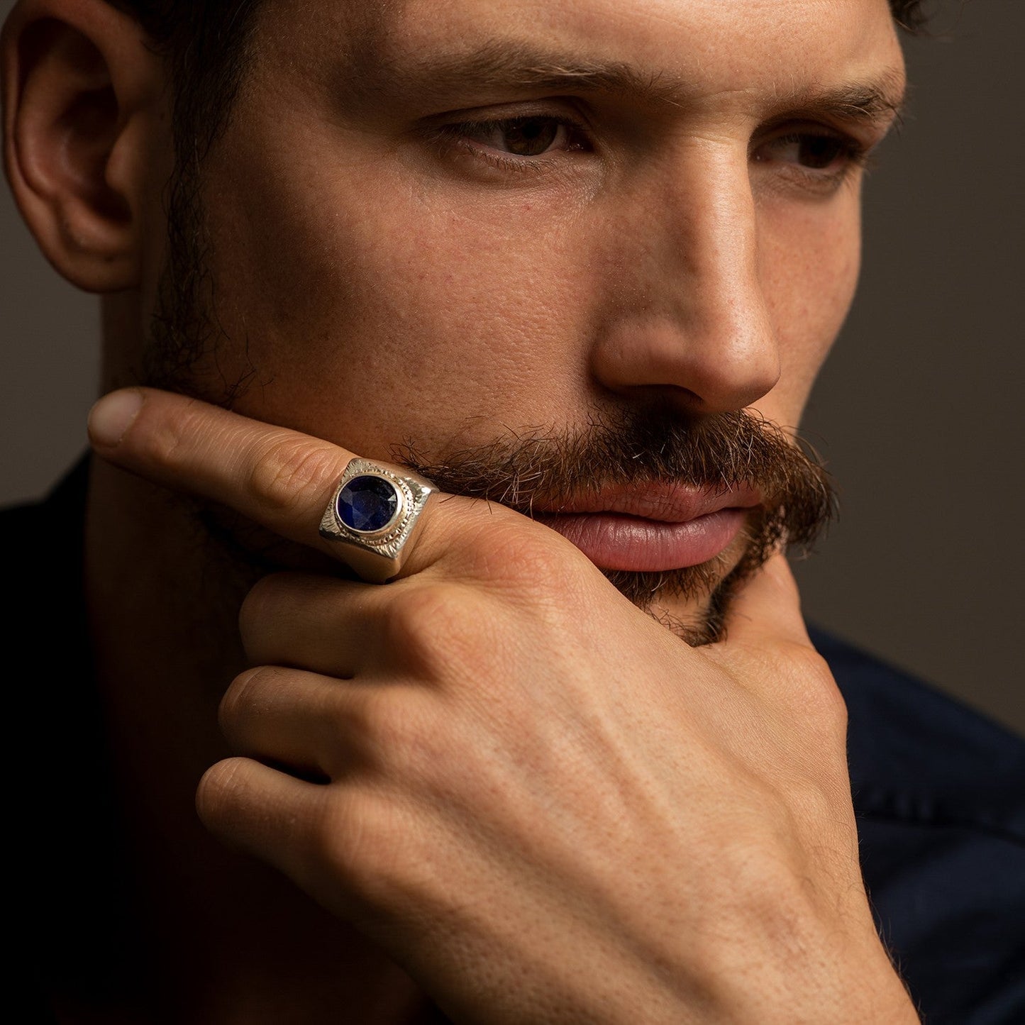 Anillo de Zafiro Sello - Anillos