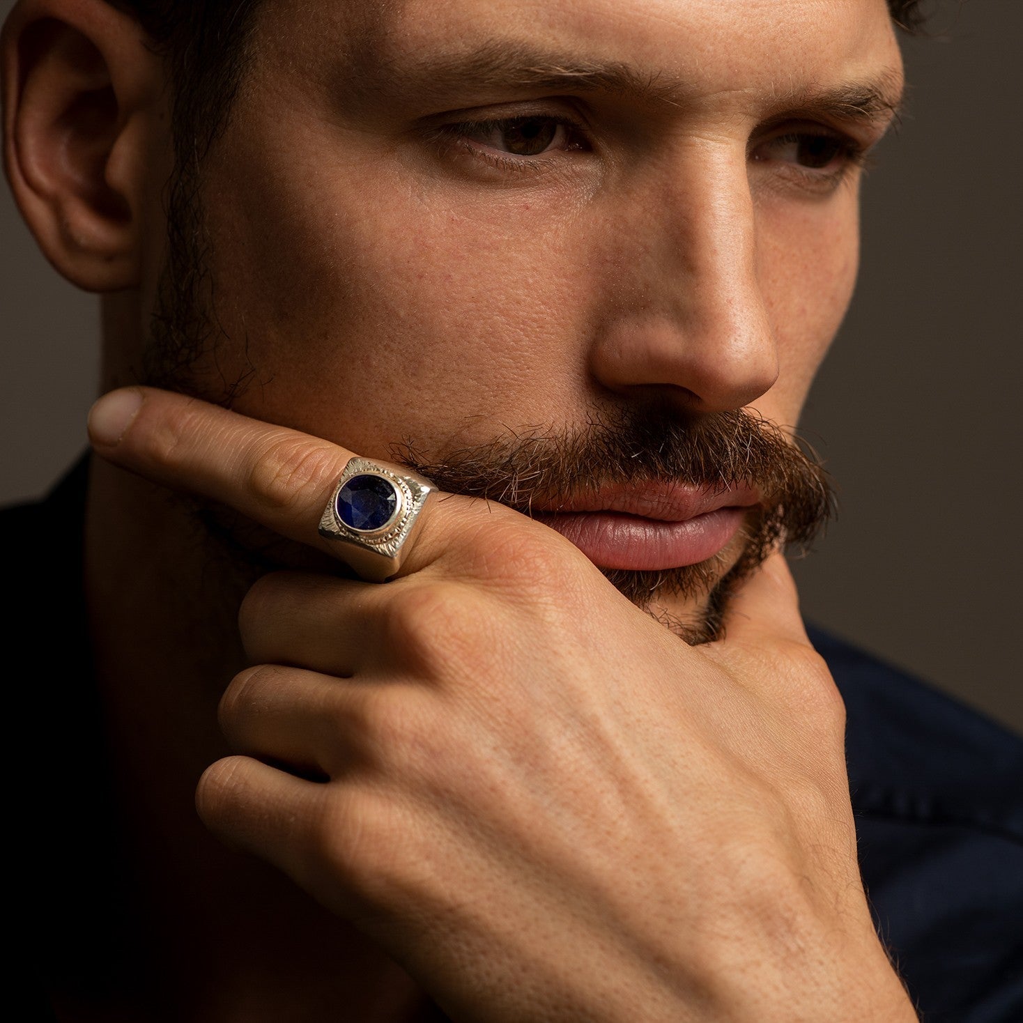 Anillo de Zafiro Sello - Anillos