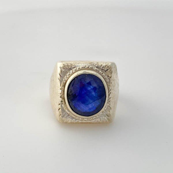 Anillo de Zafiro Sello - Anillos