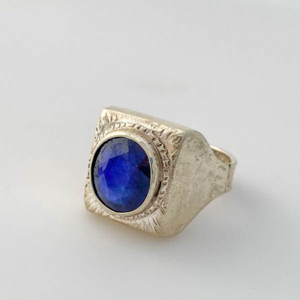 Anillo de Zafiro Sello - Anillos