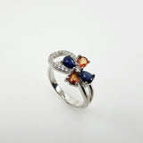 Anillo de Zafiro, Turmalinas y Zirconia cúbica - Anillos