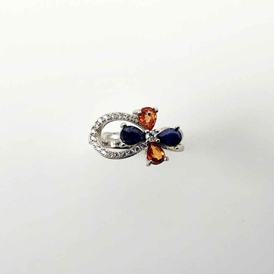 Anillo de Zafiro, Turmalinas y Zirconia cúbica - Anillos