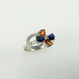 Anillo de Zafiro, Turmalinas y Zirconia cúbica - Anillos