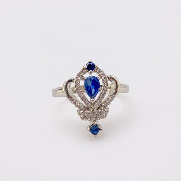 Anillo de Zafiro y Zirconia cúbica - Anillos